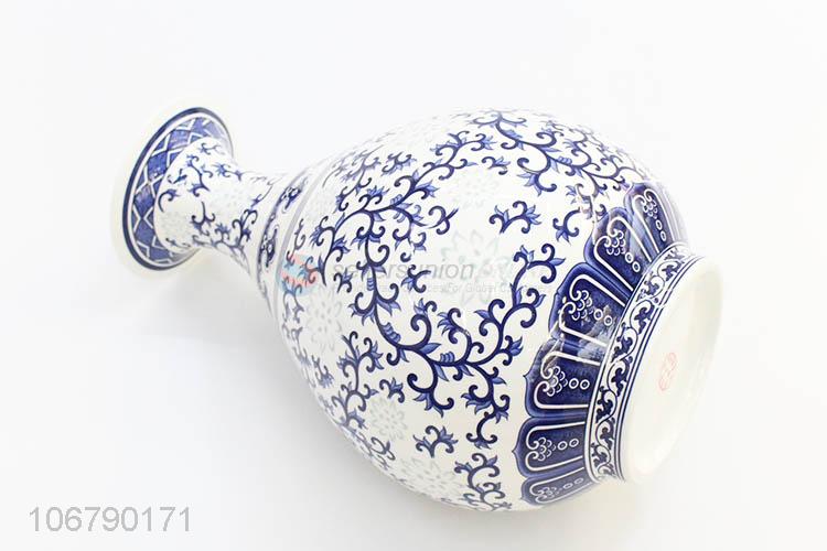 Fashion Ceramic Crafts Blue And White Porcelain Vase