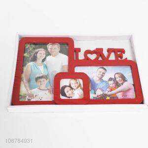 Hot sale rectangular plastic wall photo frame for family