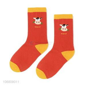 High quality ladies mid-calf length sock fashion cotton socks