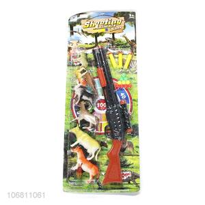 High Quality Plastic Soft Bullet Gun With Animal Model Set