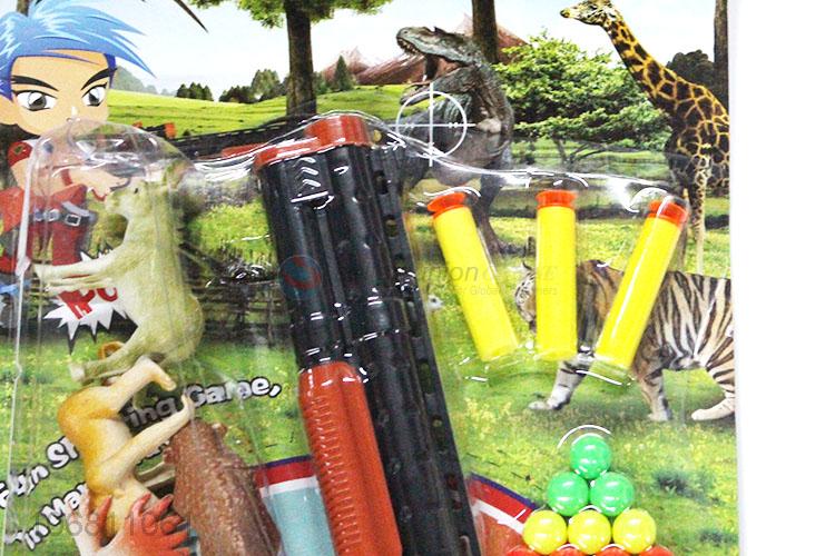 High Quality Plastic Soft Bullet Gun With Animal Model Set