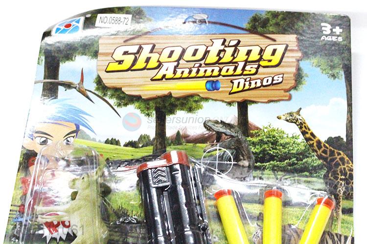 High Quality Plastic Soft Bullet Gun With Animal Model Set