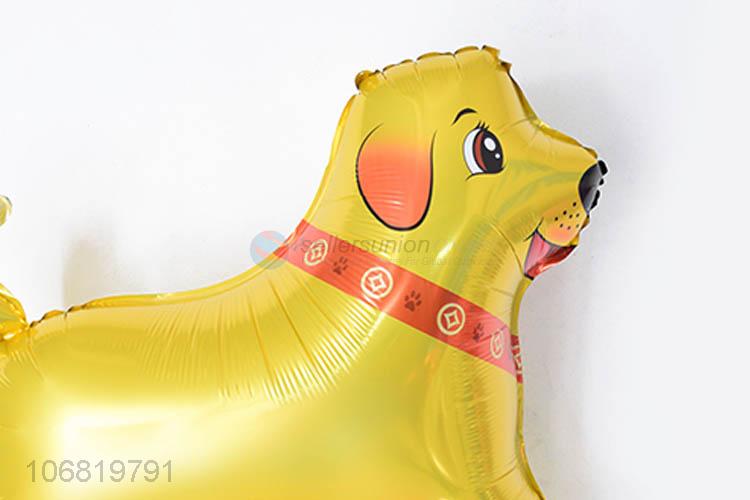 Cartoon Design Gold Dog Foil Balloon Decorative Balloon