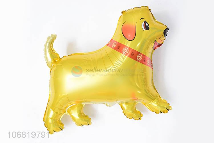 Cartoon Design Gold Dog Foil Balloon Decorative Balloon