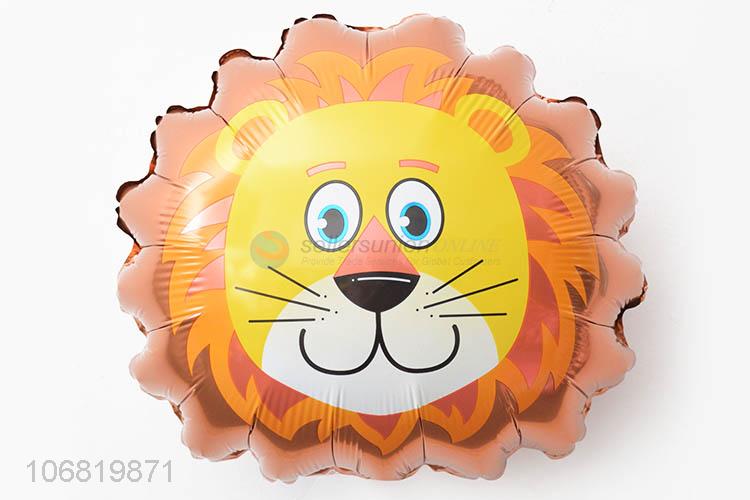 Cartoon Printing Lion Head Pattern Foil Balloon