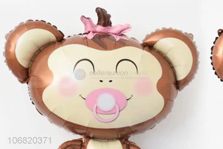 Cartoon Pacifier Monkey Shape Foil Balloons