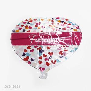 Lovely Printing Colorful Heart Shape Decorative Foil Balloon