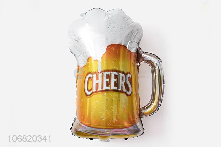 Custom Beer Mug Shape Decorative Foil Balloon