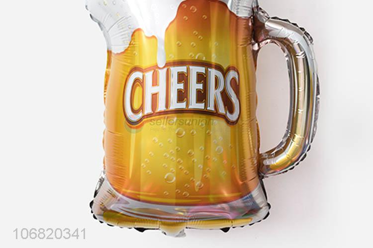 Custom Beer Mug Shape Decorative Foil Balloon