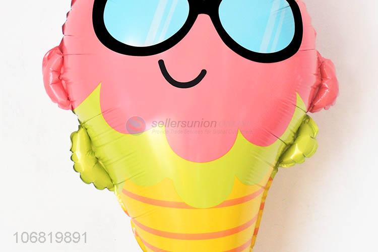 Unique Design Ice Cream Shape Colorful Foil Balloon