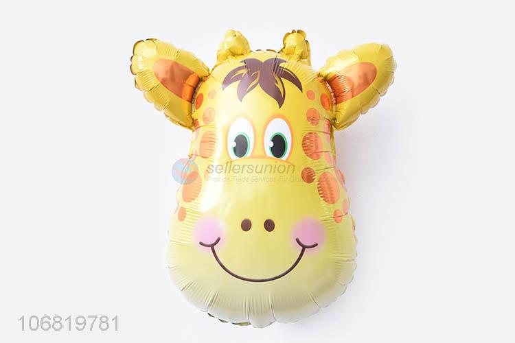 New Arrival Cartoon Giraffe Head Shape Foil Balloon