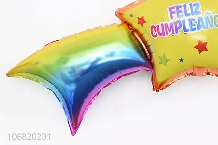 Fashion Design Meteor Shape Colorful Foil Balloon