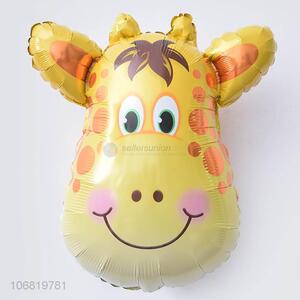 New Arrival Cartoon Giraffe Head Shape Foil Balloon