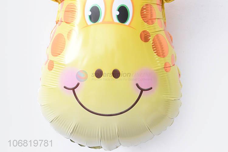 New Arrival Cartoon Giraffe Head Shape Foil Balloon