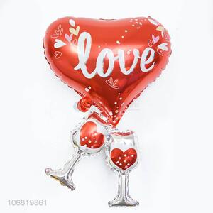 Good Quality Cheers For Love Heart Shape Foil Balloon