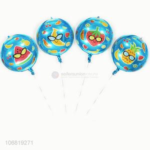 Cartoon Printing 4D Fruit Party Ball Shape Foil Balloons