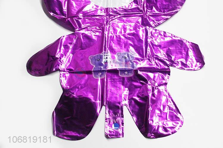 Unique Design Colorful D Design Bear Decorative Foil Balloon