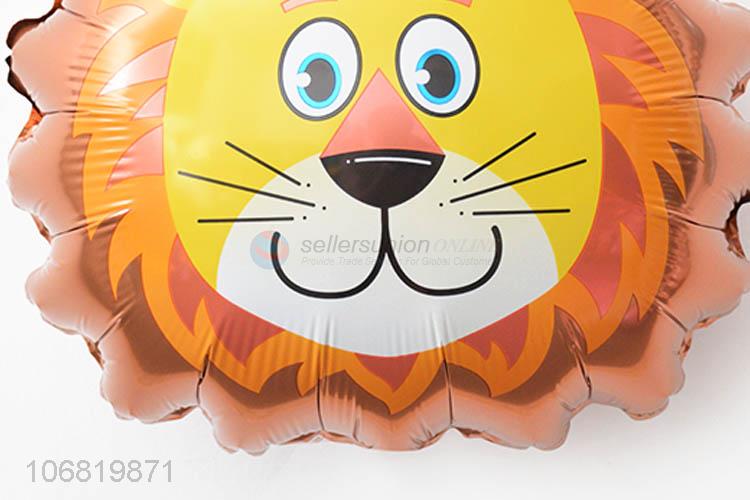 Cartoon Printing Lion Head Pattern Foil Balloon