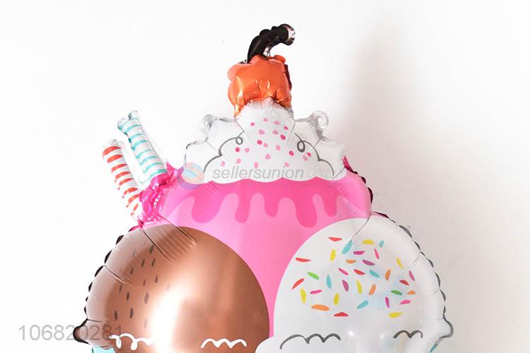 New Style Colorful Cake Shape Foil Balloon