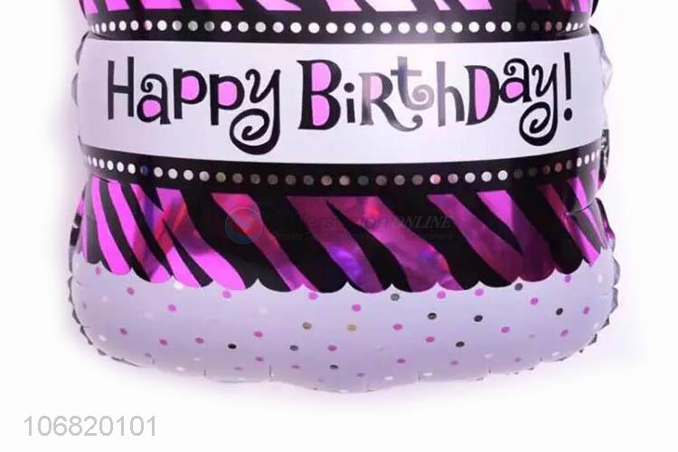 Popular Birthday Party Decorative Cake Shape Foil Balloon