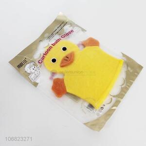 New items cartoon duck design bath gloves