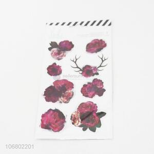 High Sales 8PC Beautiful Flowers Design Decoration Sticker