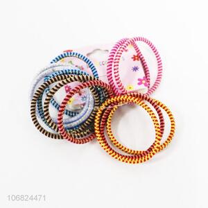 High Quality 12 Pieces Colorful Hair Ring For Women