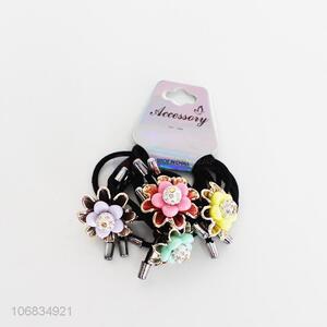 Wholesale deluxe 4pcs plastic flower hair bands