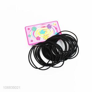 Wholesale cheap 24pcs black elastic hair rings