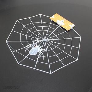 Competitive price Halloween ornaments white plastic spider web