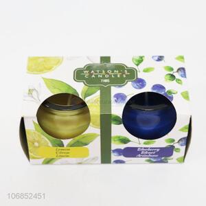 Wholesale 2 Pieces Fruit Scented Craft Candle Set