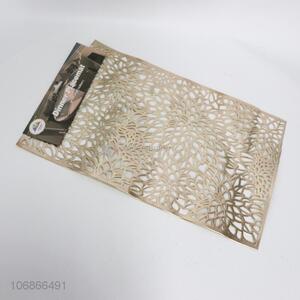 Hot sale rectangular pvc placemat laser cut table mat