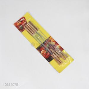 Wholesale 10 Pieces Wooden Handle Barbecue Needles Set