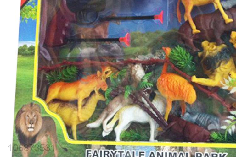 Simulation Plastic Zoo Animal Model Toy Set For Children