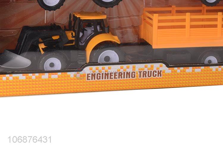 Factory Wholesale Inertial Plastic Truck Engineering Vehicle Friction Toy Set