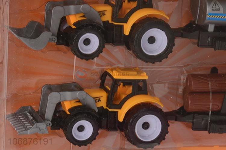 High Sales Pull Back Power Plastic Engineering Truck Toys Set Kids Favorite