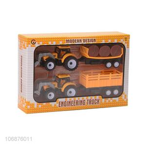 New Popular Pull Back Plastic Engineering Truck Toys Model Truck Toy Set