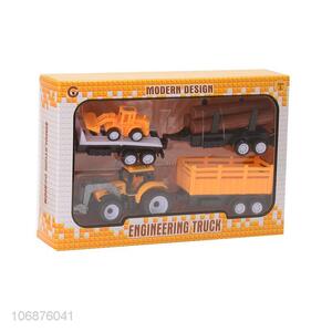 Best Sale Child Great Gift Plastic Engineering Truck Pull Back Car Toys Set