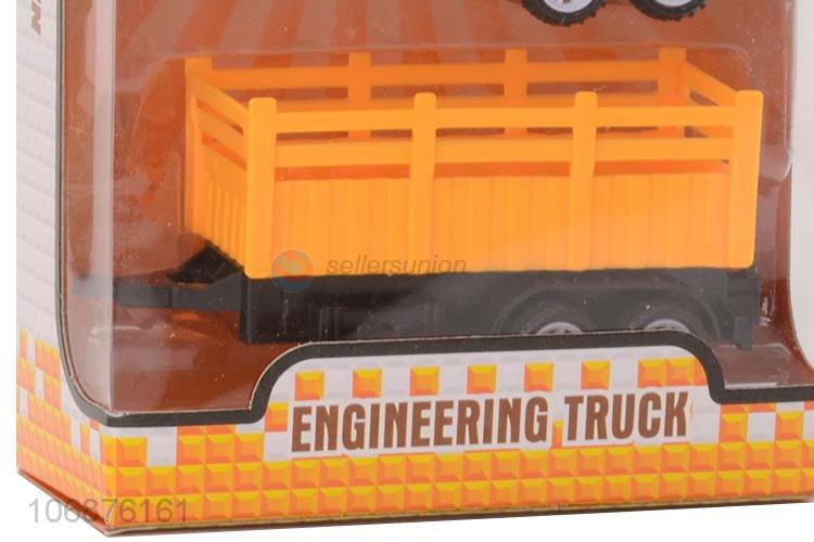 Factory Sell Plastic Pull Back Engineering Vehicle Truck Toy Set For Promotion