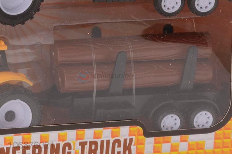 Hot Sale Plastic Pull Back Engineering Truck Toy Set For Kids