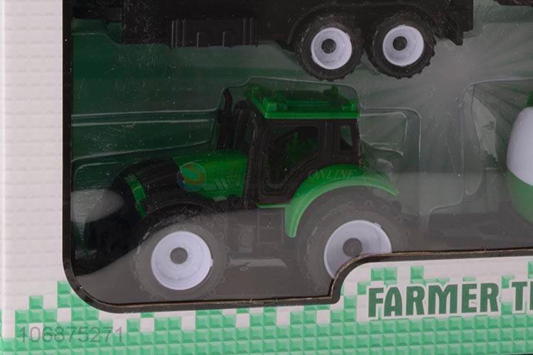 Factory Wholesale Inertia Farm Tractor Trailer Truck Car Toys For Kids