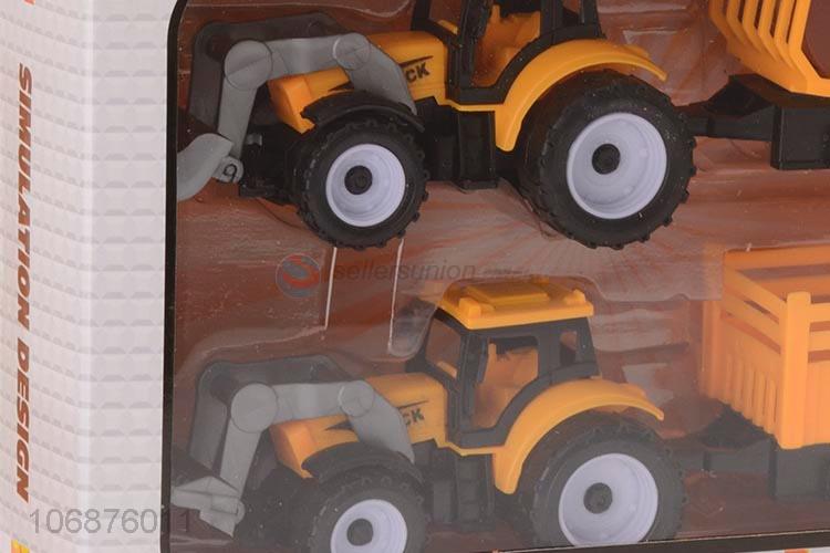 New Popular Pull Back Plastic Engineering Truck Toys Model Truck Toy Set