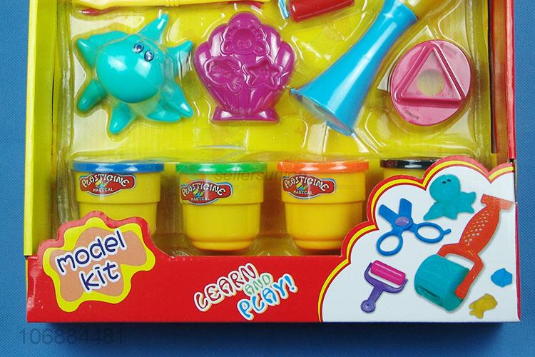 New style children educational creative color clay toys with plastic molds