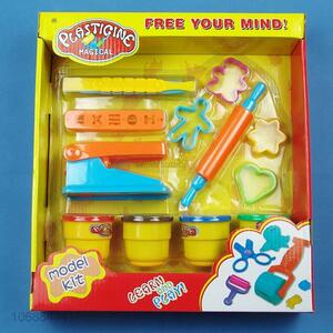 Promotional cheap educational diy colorful plasticine toy and clay molds kit