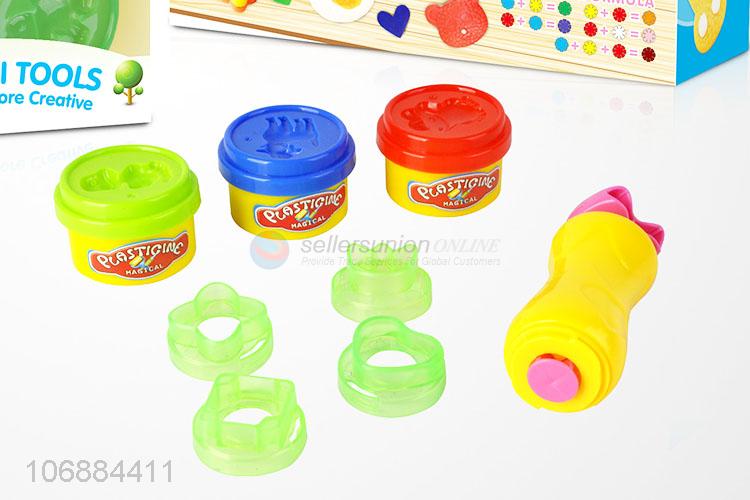 Promotional items children educational creative color clay toys with plastic molds