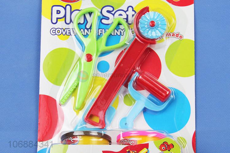 Premium quality children educational creative color clay toys with plastic molds