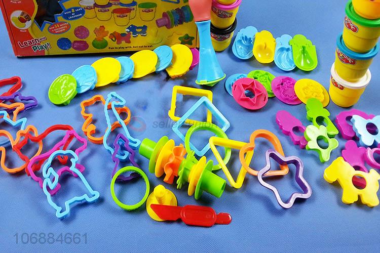 Reasonable price non-toxic kids plasticine modeling clay toys with clay tools