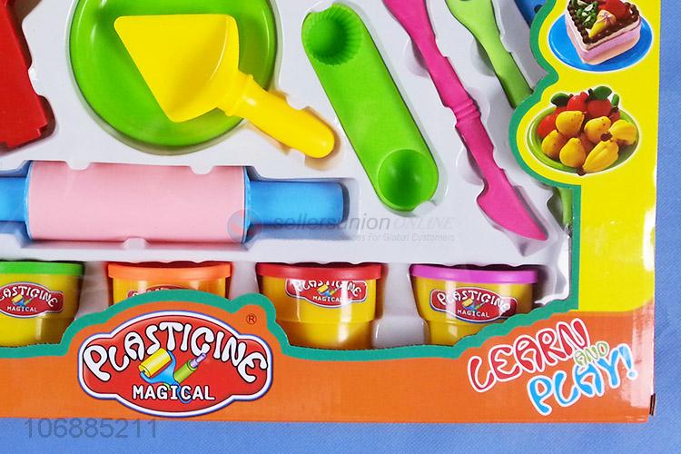 Latest arrival educational diy colorful plasticine toy and clay molds kit