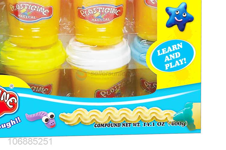 Promotional items children educational creative color clay toys with plastic molds