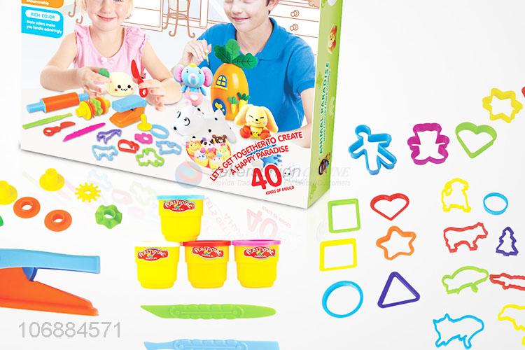 New products intelligent colorful play dough and clay molds for kids